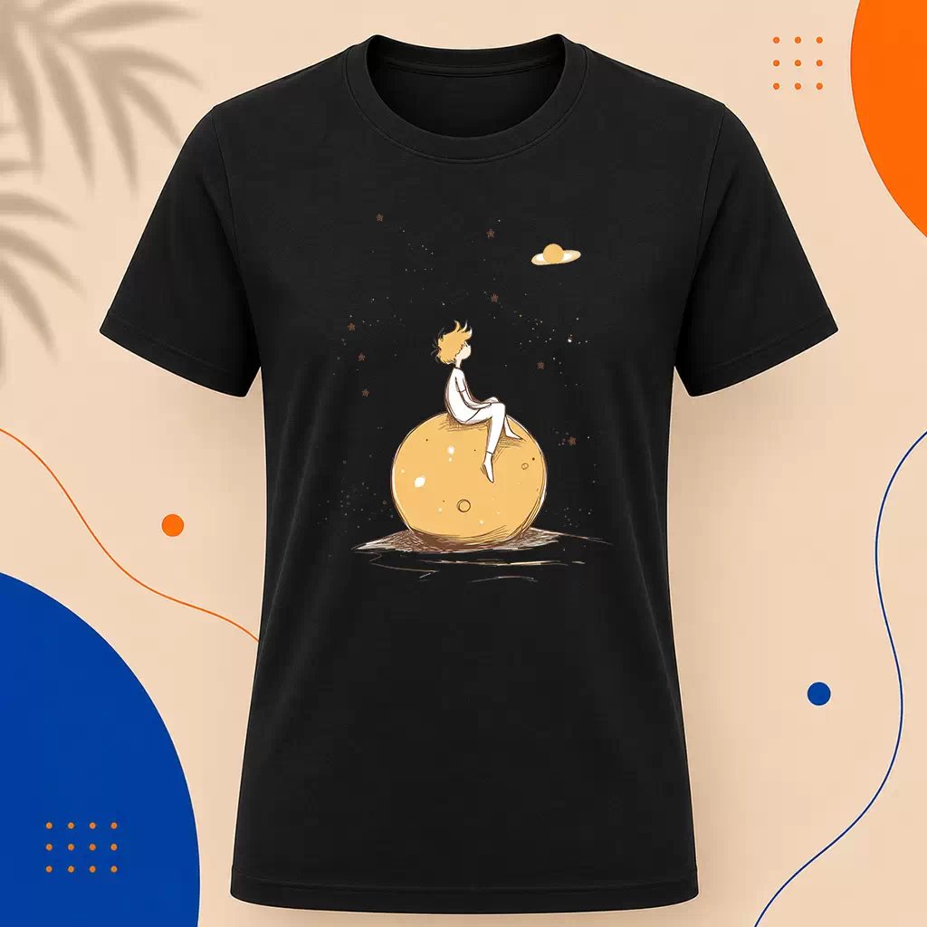 Pánské tričko - Mapa světů - Malý princ - Le petit prince